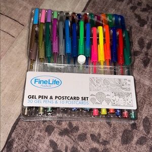 FineLife Gel Pen & Postcard Set